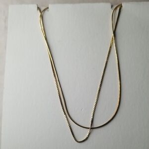 Dyadema Two Strand Necklace, Gold Plated 925 Silver